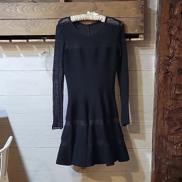 alaia black mini dress Black Fringe Silk Mini Dress | ALAIA main image 0